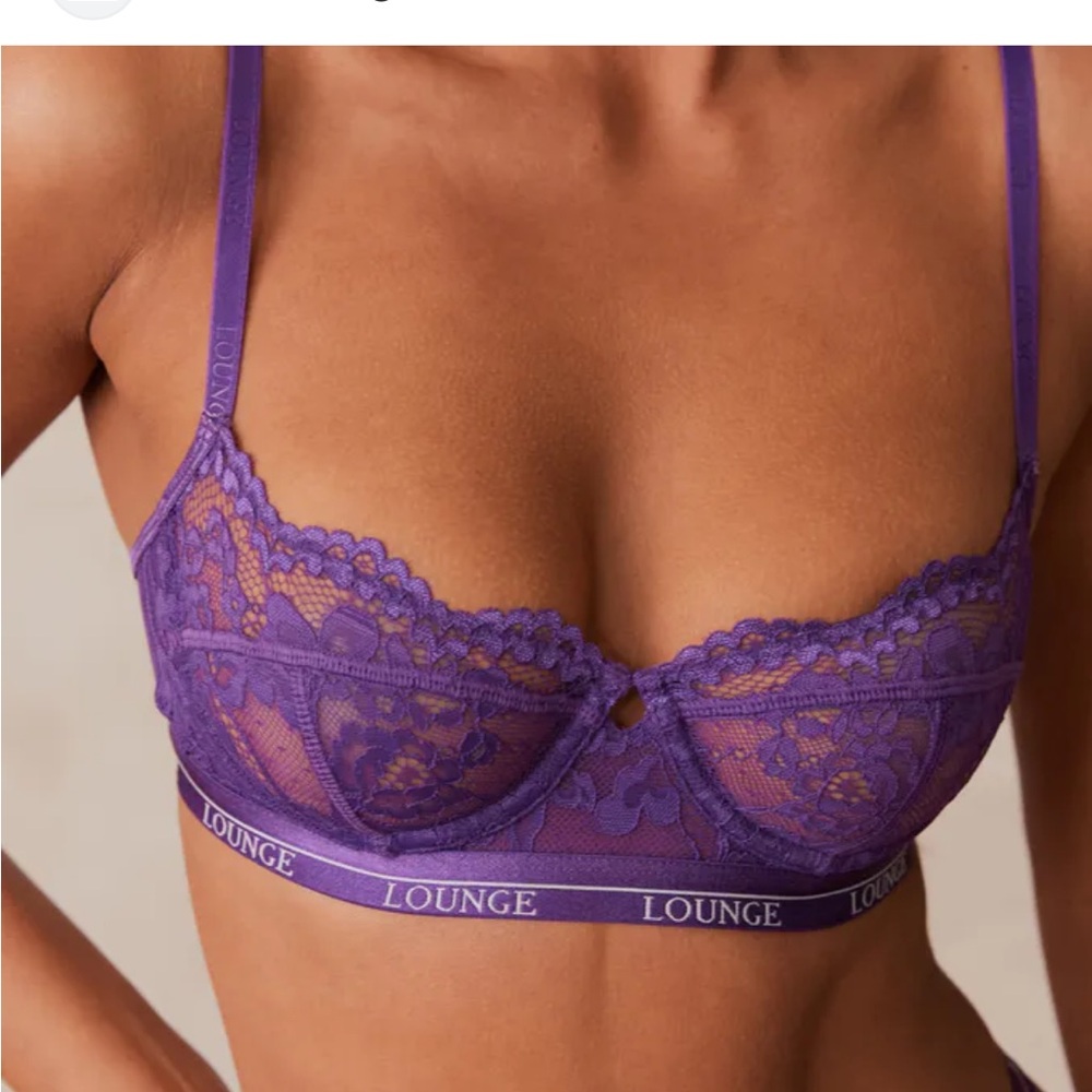 Lace Underwire Bra in Purple